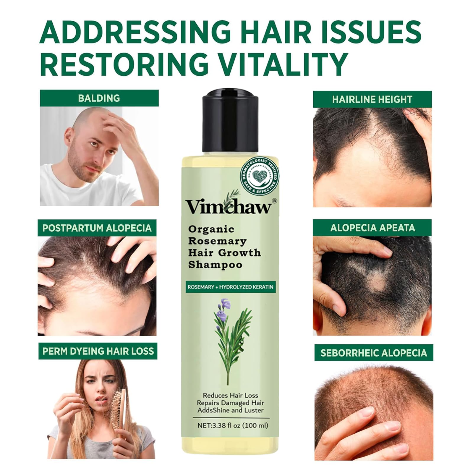 NUSQO Organic Rosemary Scalp Balance Shampoo — Gentle Cleanse for Fuller-Looking Hair