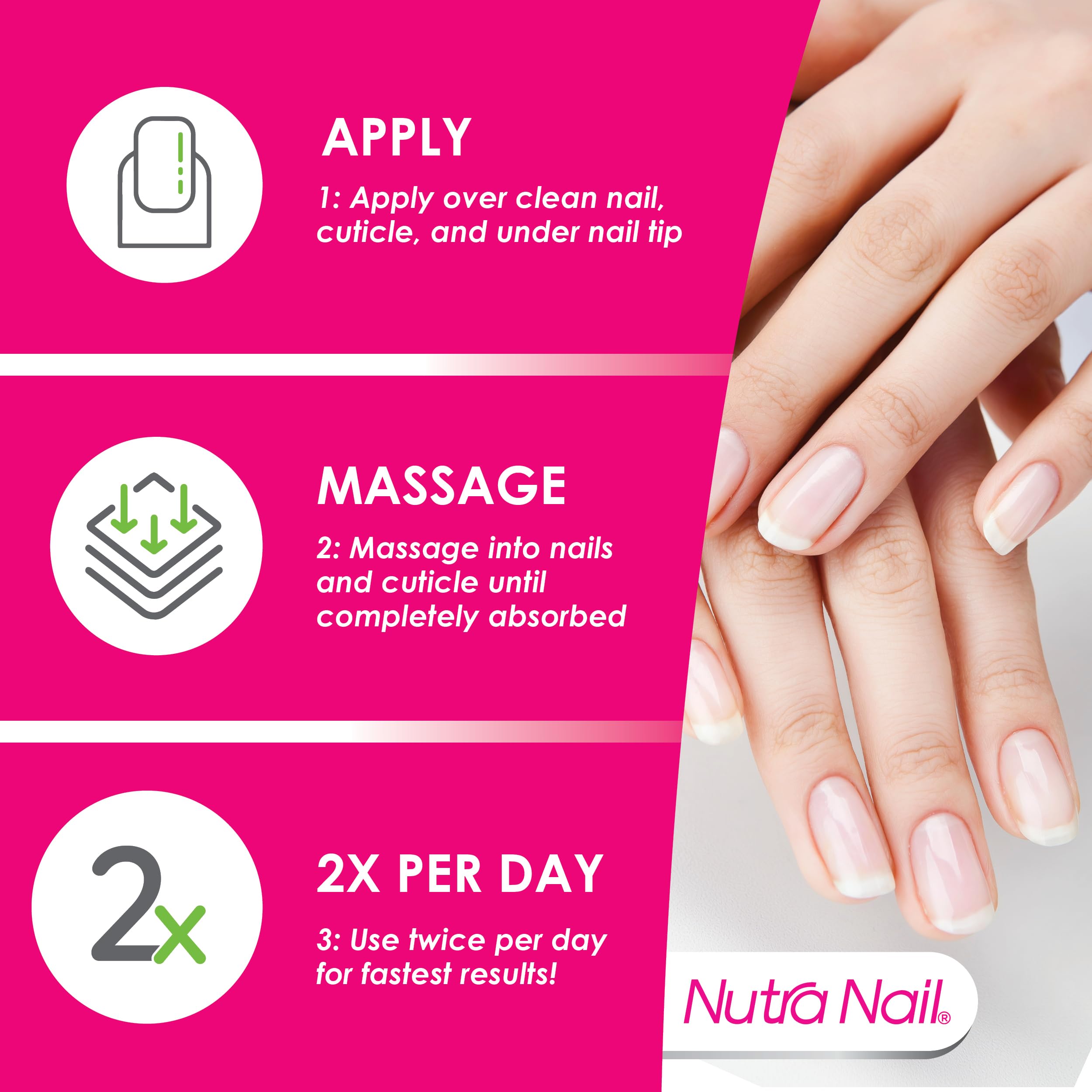 Nutra Nail 5 to 7 Day Growth Treatment - Fast Nail Strengthener Repair Serum (0.47 fl oz) Pack of 2