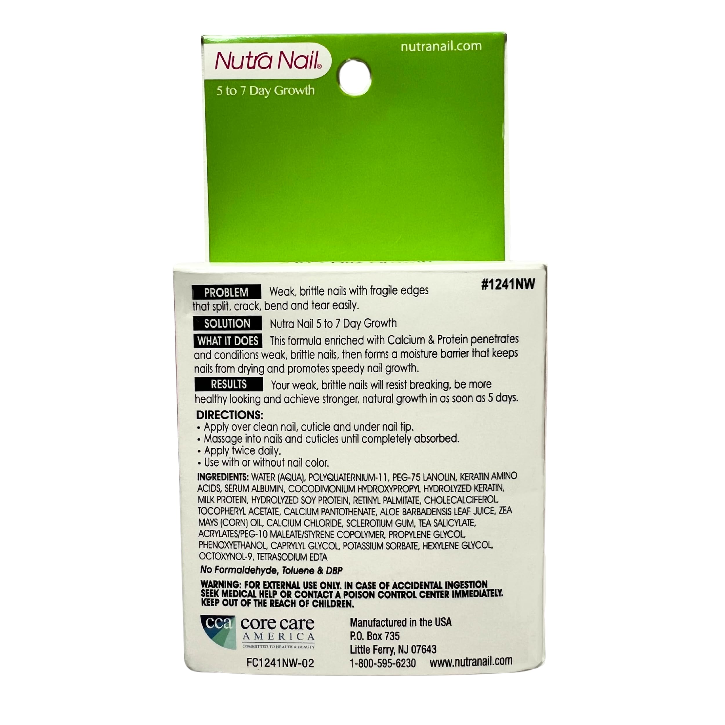 Nutra Nail 5 to 7 Day Growth Treatment – Fast Keratin Nail Hardener & Strengthener