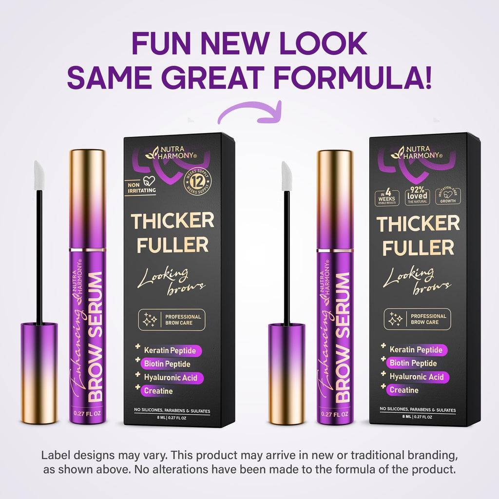 NutraHarmony Brow Serum – Keratin & Biotin Pro Growth (8ml) – Vegan, No Prostaglandins