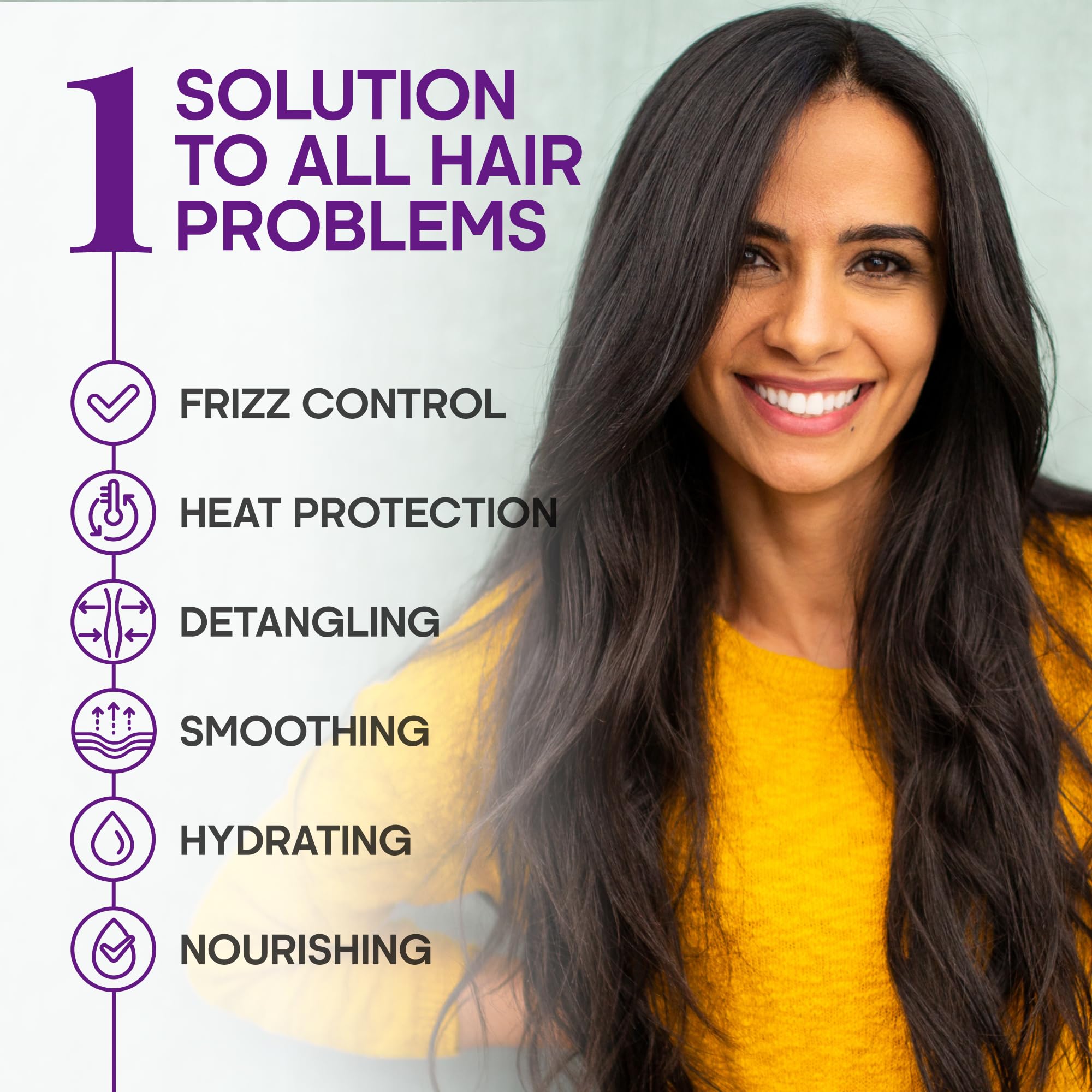 Nutraharmony Hydrating Hair Serum – Keratin Treatment for Dry, Frizzy, Damaged Hair | Biotin, Castor & Rosemary Oils | Anti-Frizz, Heat Protectant & Split Ends Repair – Pack of 2