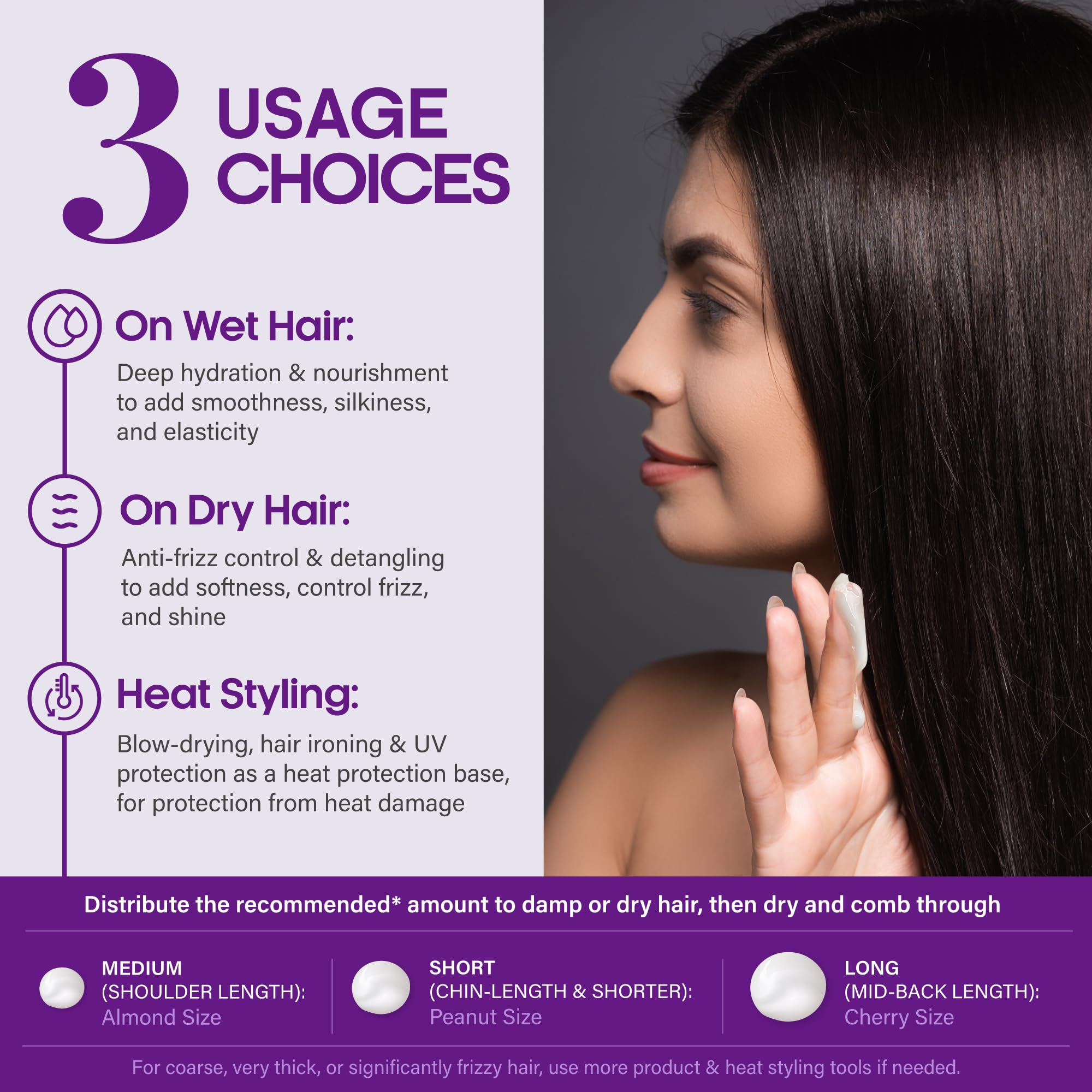 Nutraharmony Hydrating Hair Serum – Keratin Treatment for Dry, Frizzy, Damaged Hair | Biotin, Castor & Rosemary Oils | Anti-Frizz, Heat Protectant & Split Ends Repair – Pack of 2