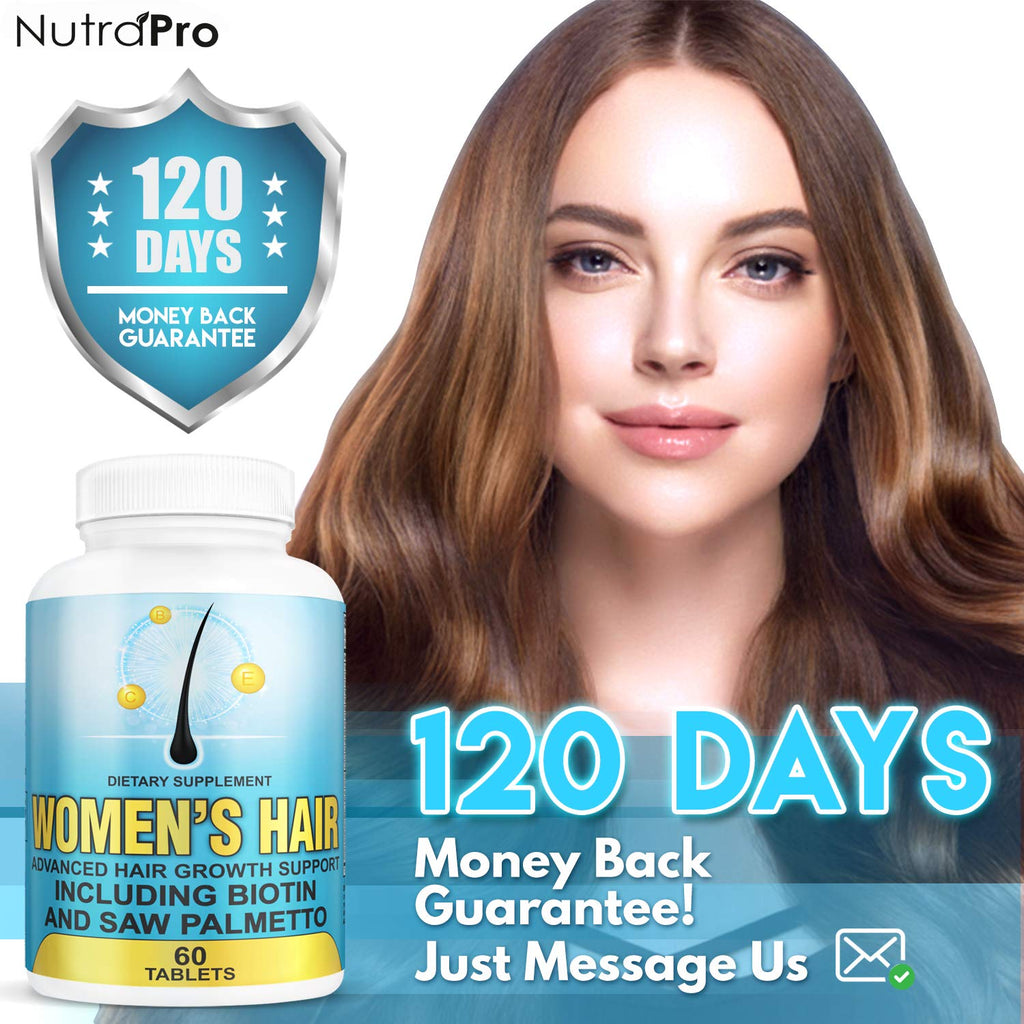 NutraPro Hair Growth Vitamins for Women – Saw Palmetto, Biotin & DHT Blocker