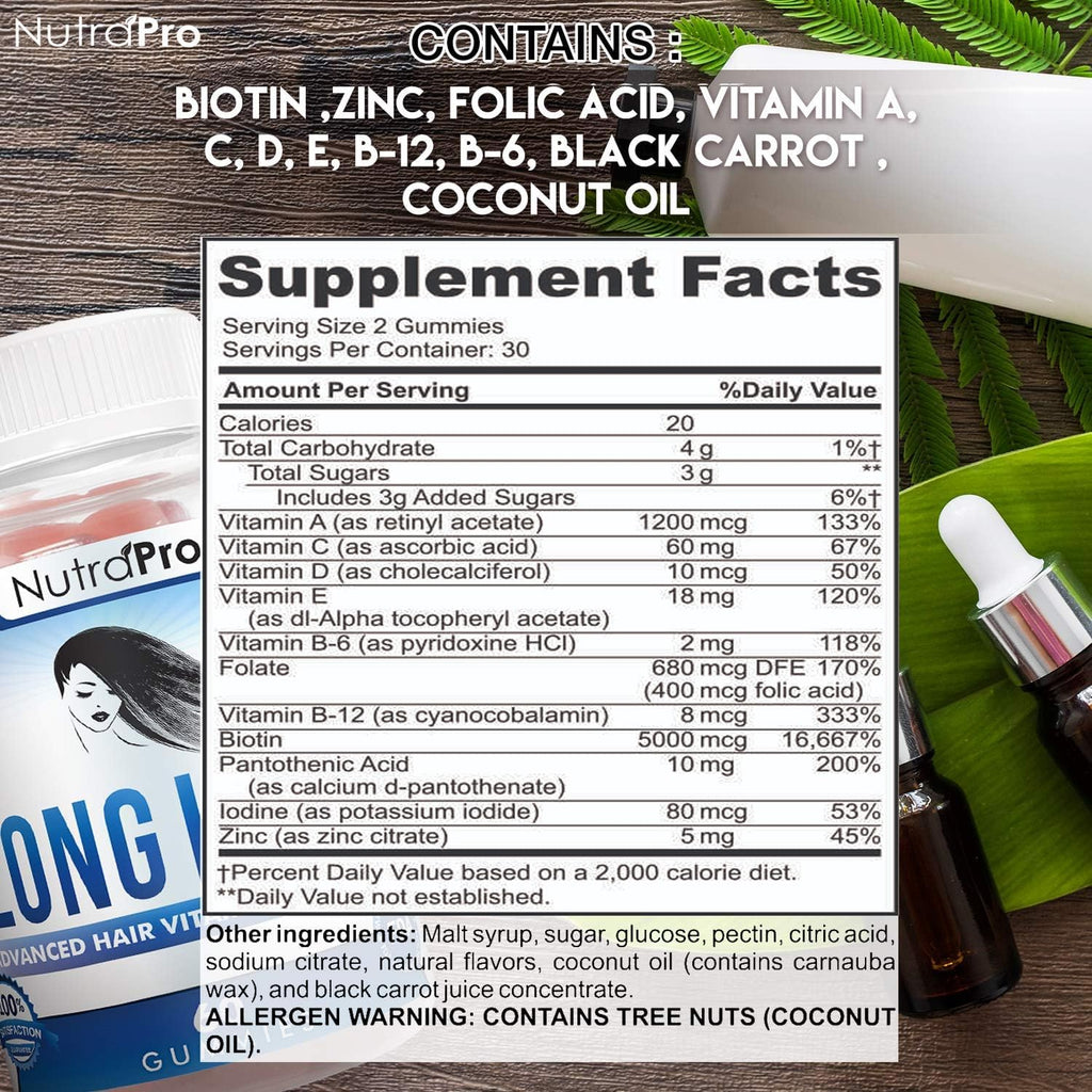 NutraPro Long Hair Gummies – Anti-Hair Loss & Growth Support