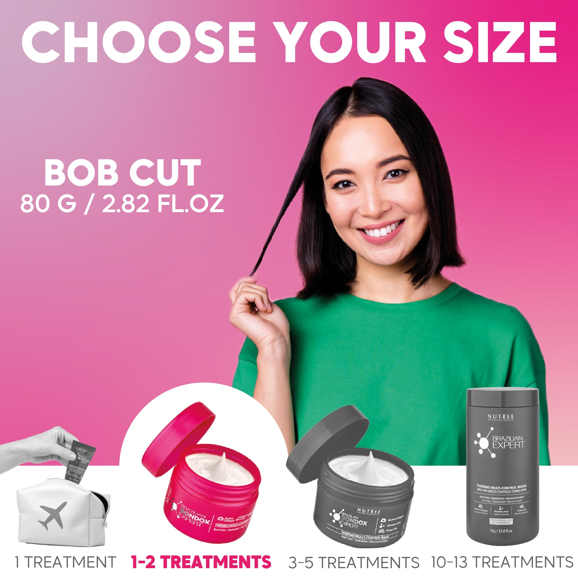 Nutree Professional Brazilian Bondox — Restore Dense, Shiny Hair