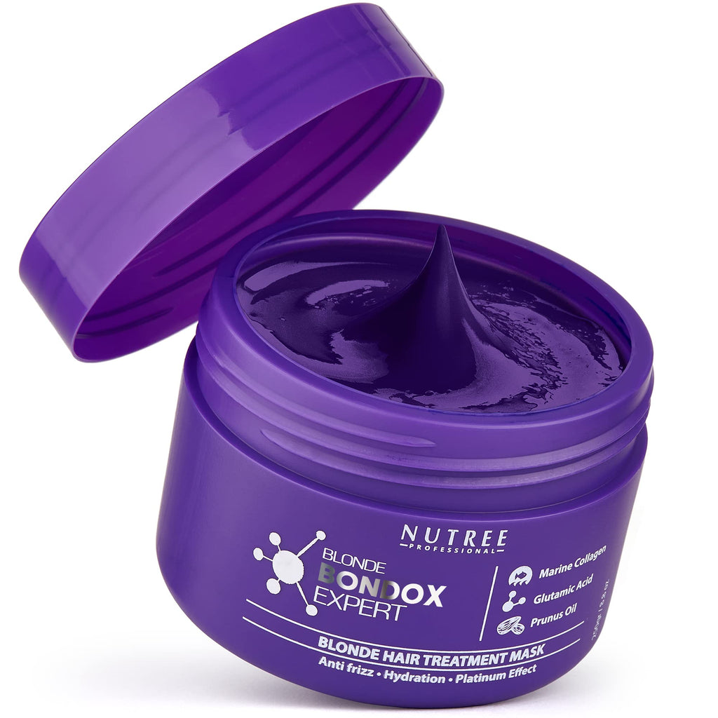Nutree Professional Keratin Hair Mask for Blondes – Deep Repair & Frizz Control (8.8 oz)