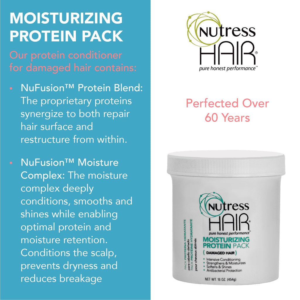 Nutress Hair One-Step Protein Treatment for Damaged Hair – 16 oz