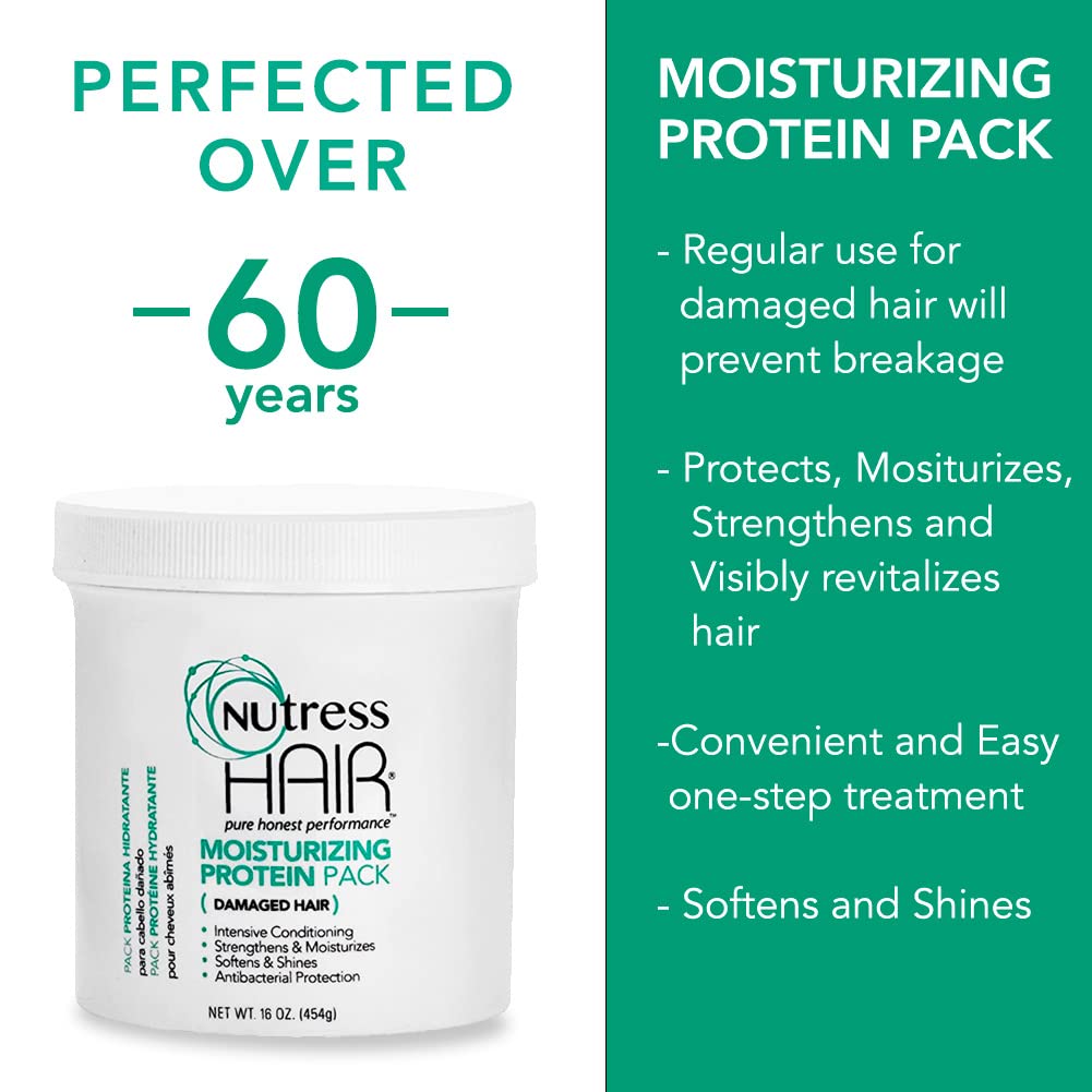 Nutress Hair One-Step Protein Treatment for Damaged Hair – 16 oz