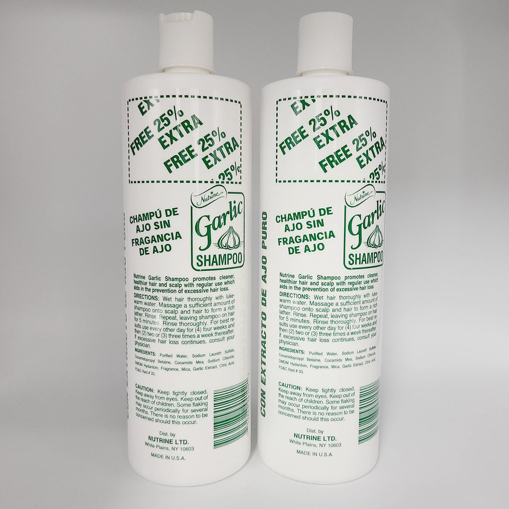 Nutrine Garlic Shampoo Unscented 20oz – 2 Pack