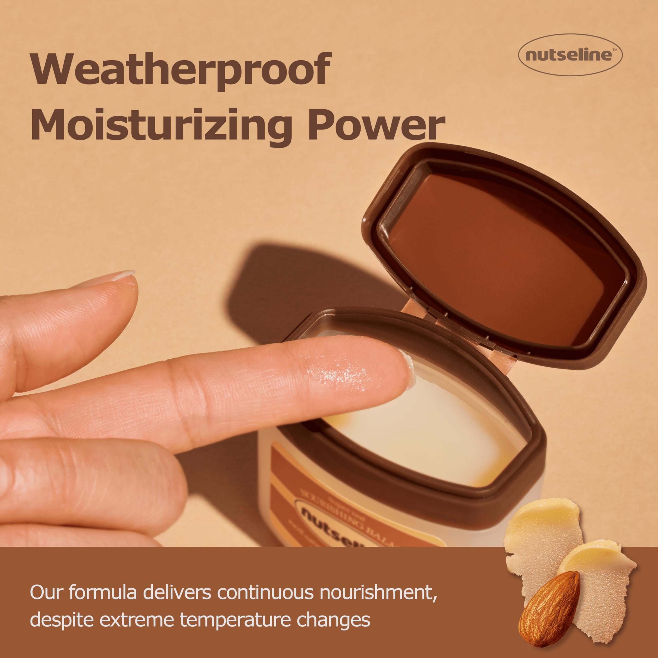 Nutseline Super Nut Nourishing Balm – Vegan, Petroleum-Free Moisturizer for Dry & Sensitive Skin (50ml)