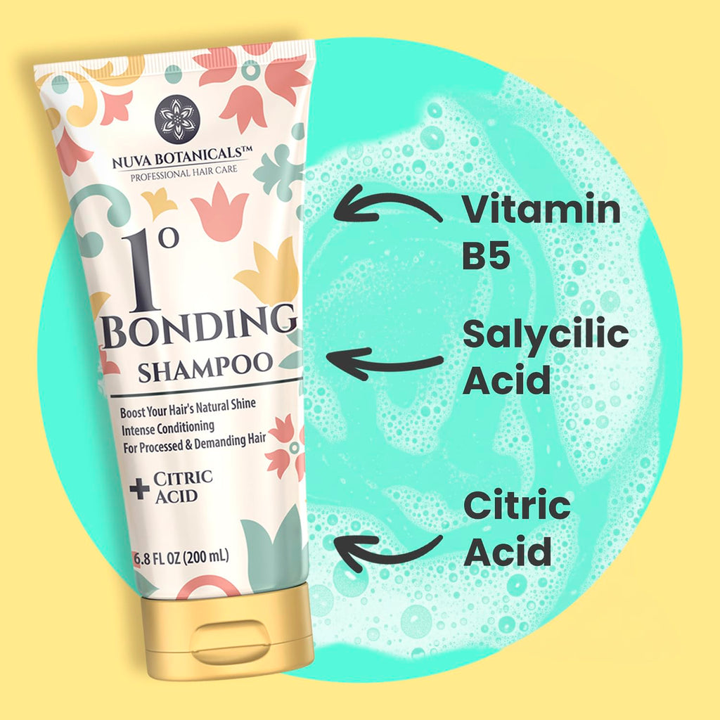 Nuva Botanicals Dry Shampoo Powder with Biotin + Bonding Shampoo & Conditioner Set — Strengthening Formula