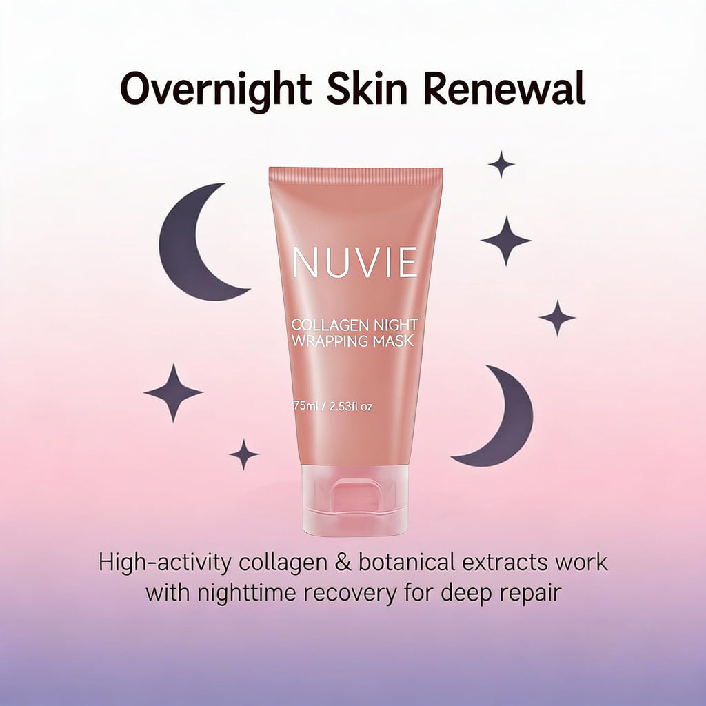 Nuvie Collagen Overnight Peel Mask – Hydration & Elasticity (2.53 oz)
