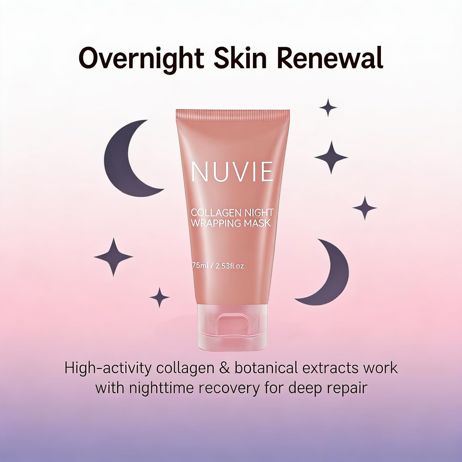 Nuvie Collagen Overnight Peel Mask – Hydration & Elasticity (2.53 oz)