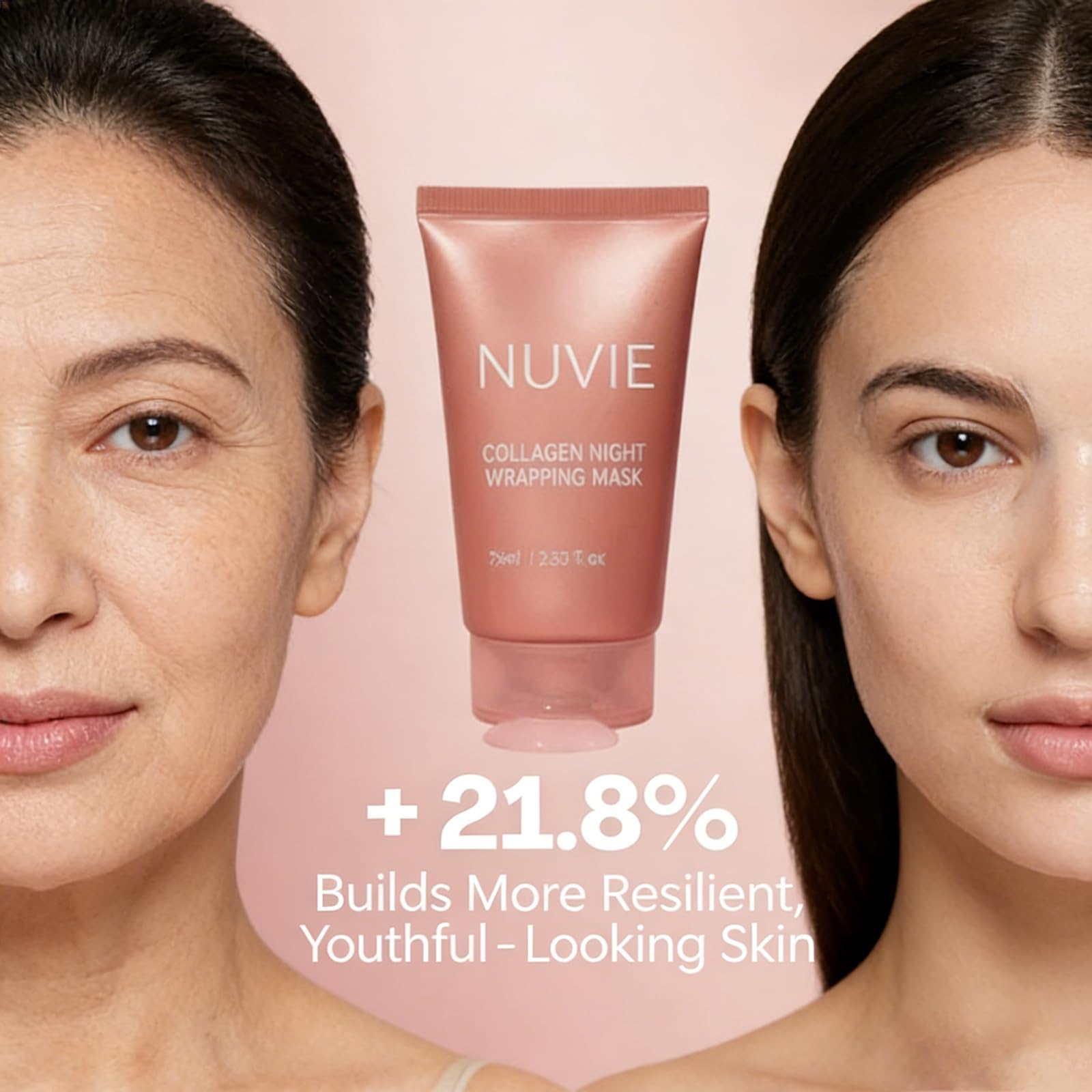 Nuvie Collagen Overnight Peel Mask – Hydration & Elasticity (2.53 oz)