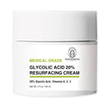 NUVODERMA Glycolic Acid Resurfacing Cream – 20% Glycolic, Vitamins A/C/E – Hydrating Anti-Wrinkle Moisturizer – 2 oz