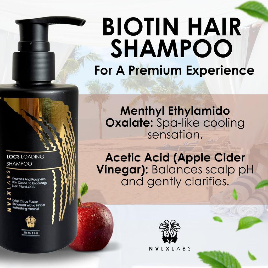 NVLX LABS Locs Shampoo 8 Oz | Herbal Cleanser for Dreads, Locks & Sisterlocs