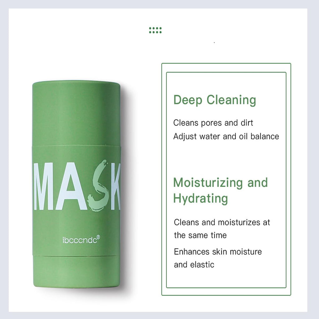 nvyue 2PCS Deep Cleanse Mask Stick – Green Tea Extract, Pore Purifying, Oil Control