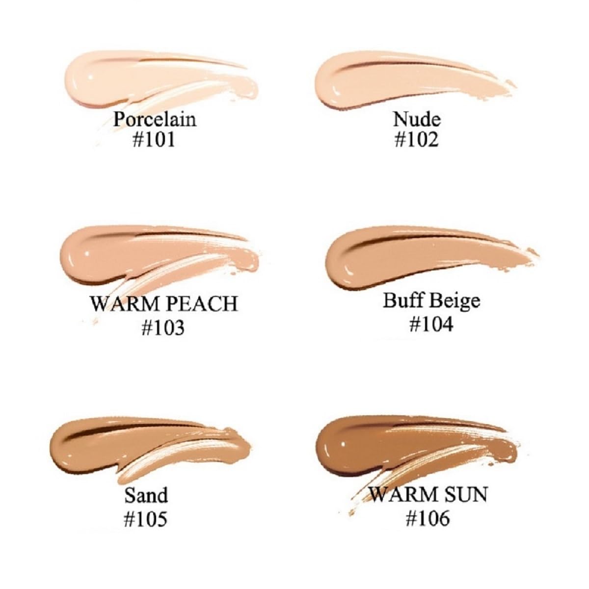 Nvyue PHOERA Foundation 2 Pack – Matte, Oil-Control, Waterproof Liquid Foundation in 103 Warm Peach + 104 Buff Beige