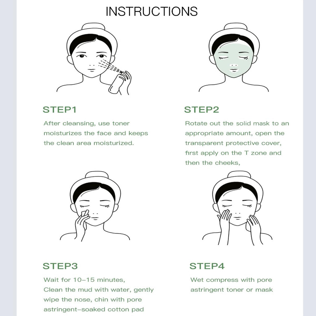nvyue 2PCS Deep Cleanse Mask Stick – Green Tea Extract, Pore Purifying, Oil Control