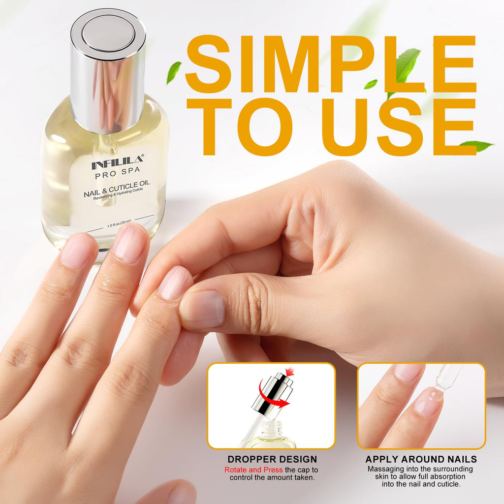 NXJ INFILILA Natural Cuticle Oil for Nails – Deep Hydration with Milk & Honey