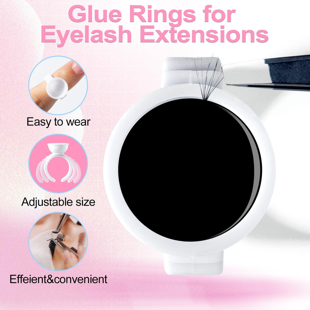 NXJ INFILILA Glue Rings - 600PCS Disposable Rings for Lash Extensions, Makeup, Nail Art & Tattoo