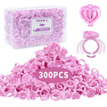 NXJ INFILILA Glue Rings for Eyelash Extensions – 300Pcs Disposable Heart-Shaped Cups