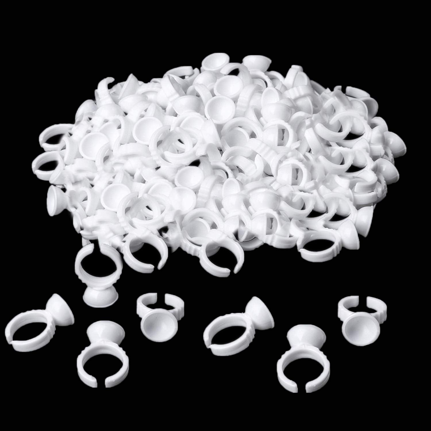 NXJ INFILILA Glue Rings - 600PCS Disposable Rings for Lash Extensions, Makeup, Nail Art & Tattoo