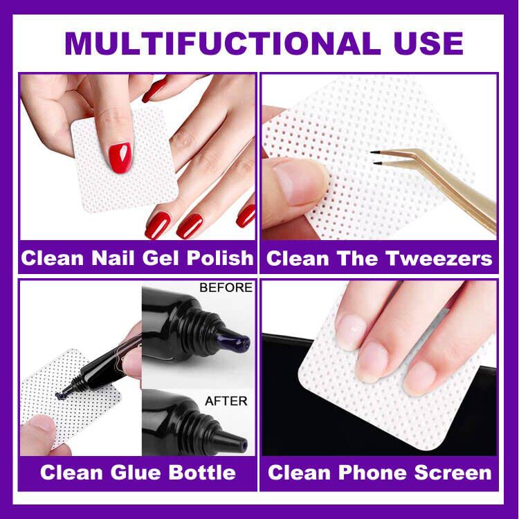 NXJ INFILILA Lint Free Nail Wipes – 1000 Pcs Non-Woven Nail Prep
