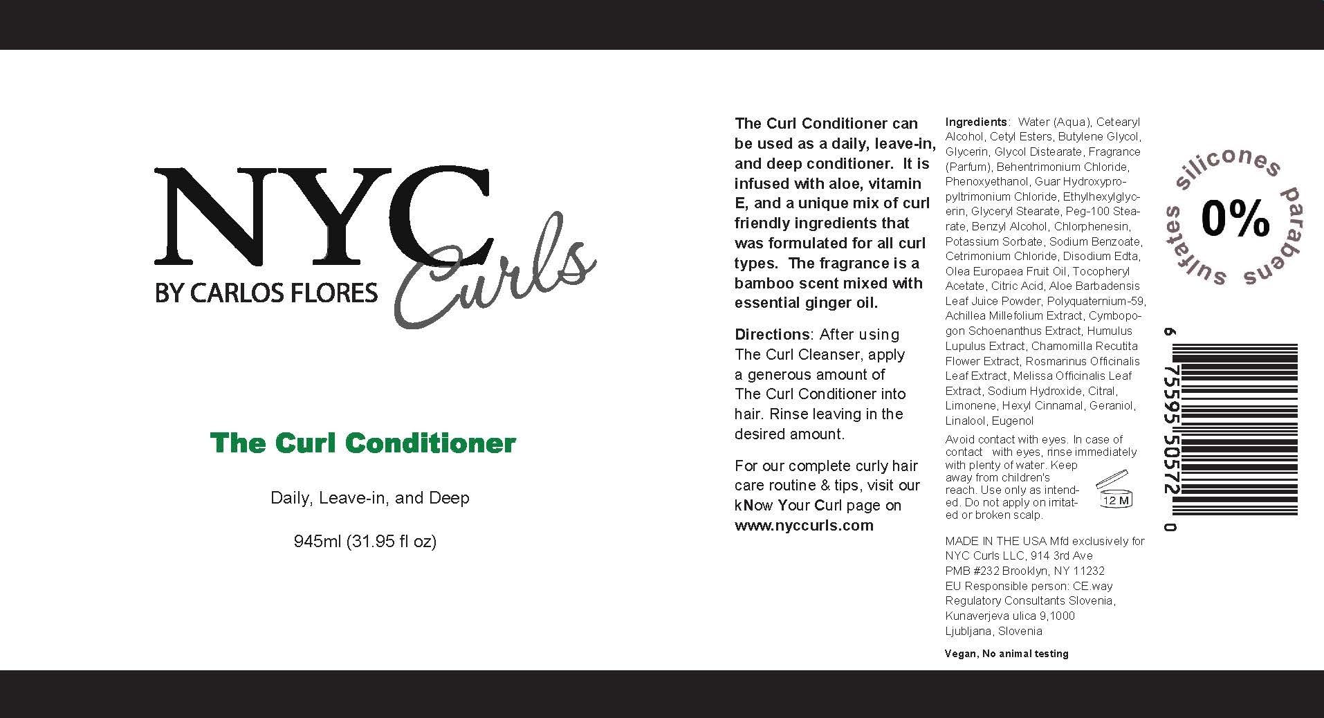 NYC Curls The Curl Conditioner | 3-in-1 Daily, Leave-in & Deep Conditioner (945ml) | Silicone Free & Vegan