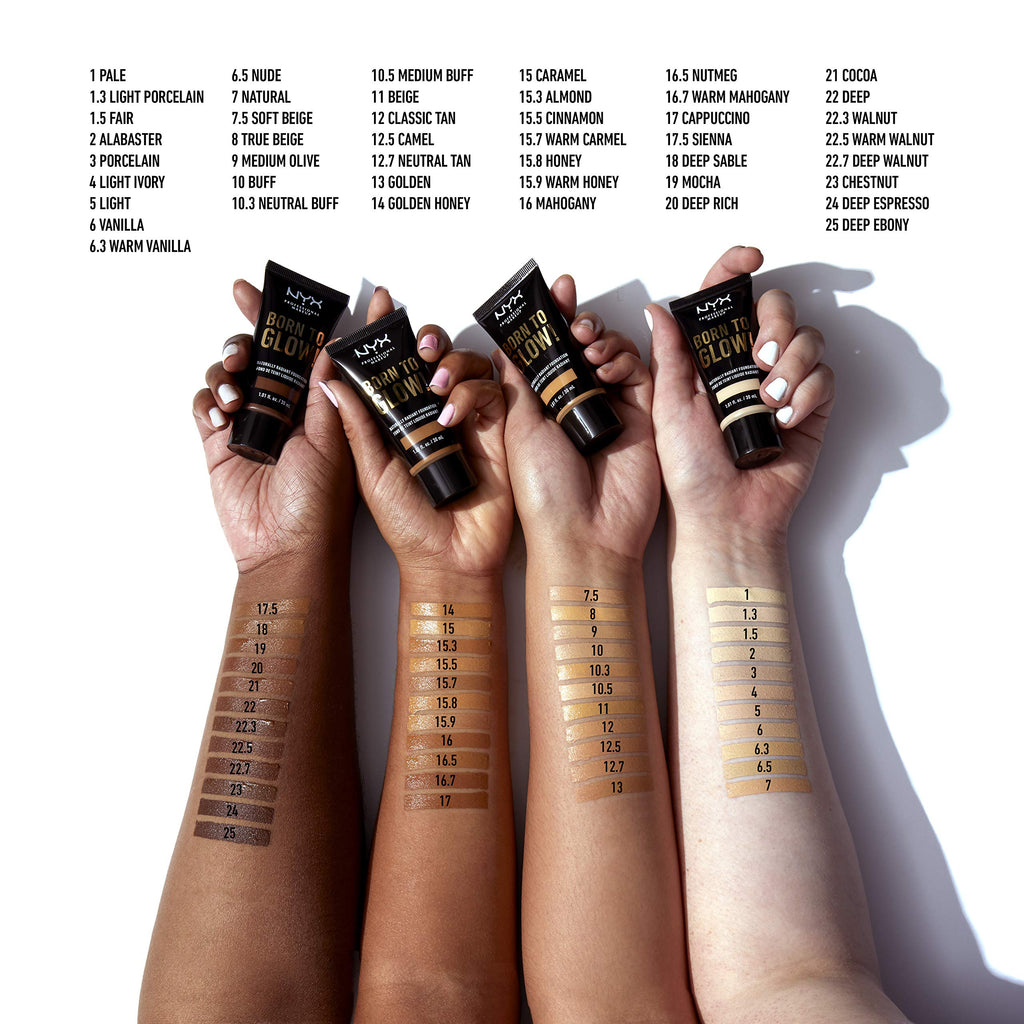 NYX Born To Glow Naturally Radiant Foundation – Medium Coverage in Deep Espresso | NYX PROFESSIONAL MAKEUP