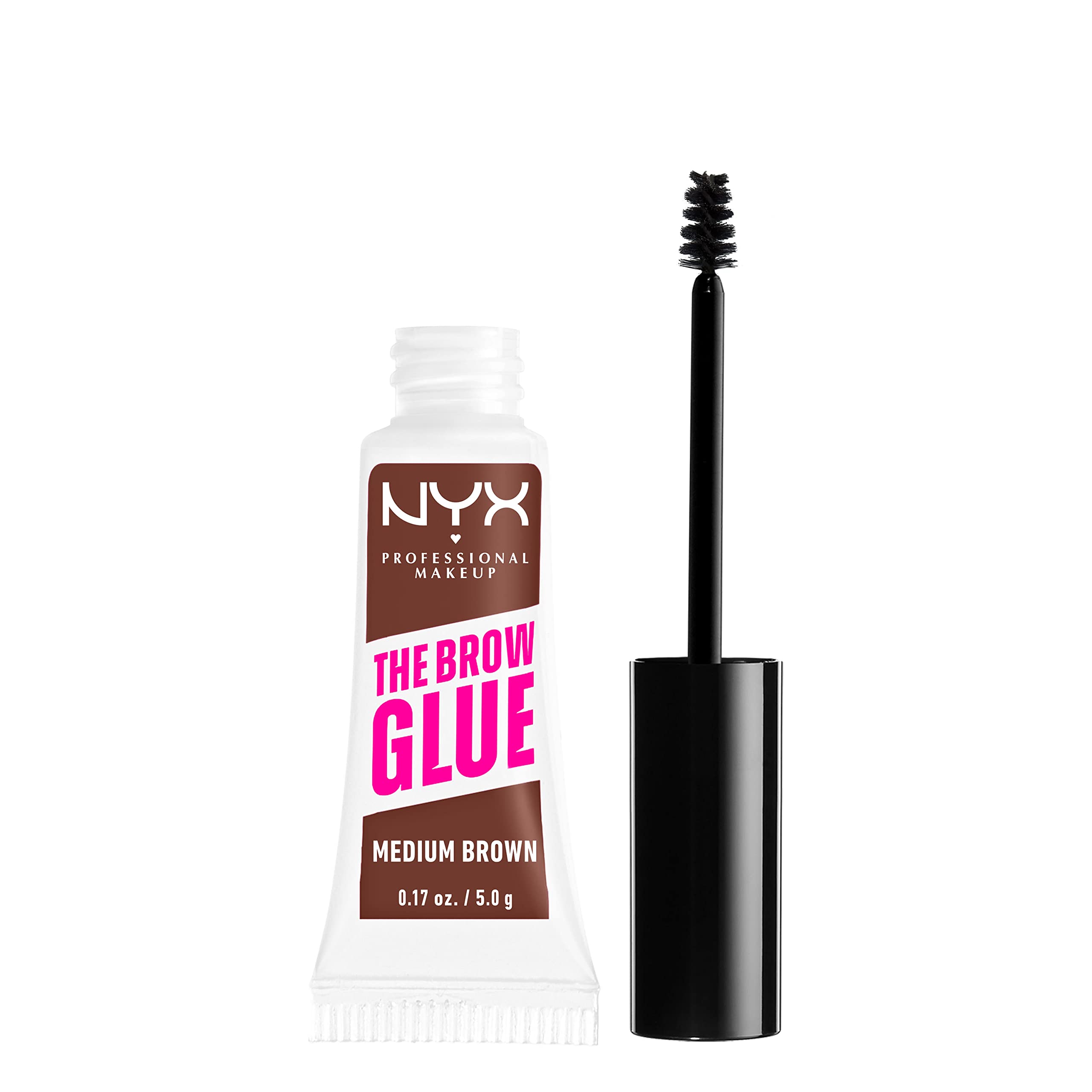 NYX PROFESSIONAL MAKEUP The Brow Glue: Extreme Hold Tinted Eyebrow Gel in Medium Brown