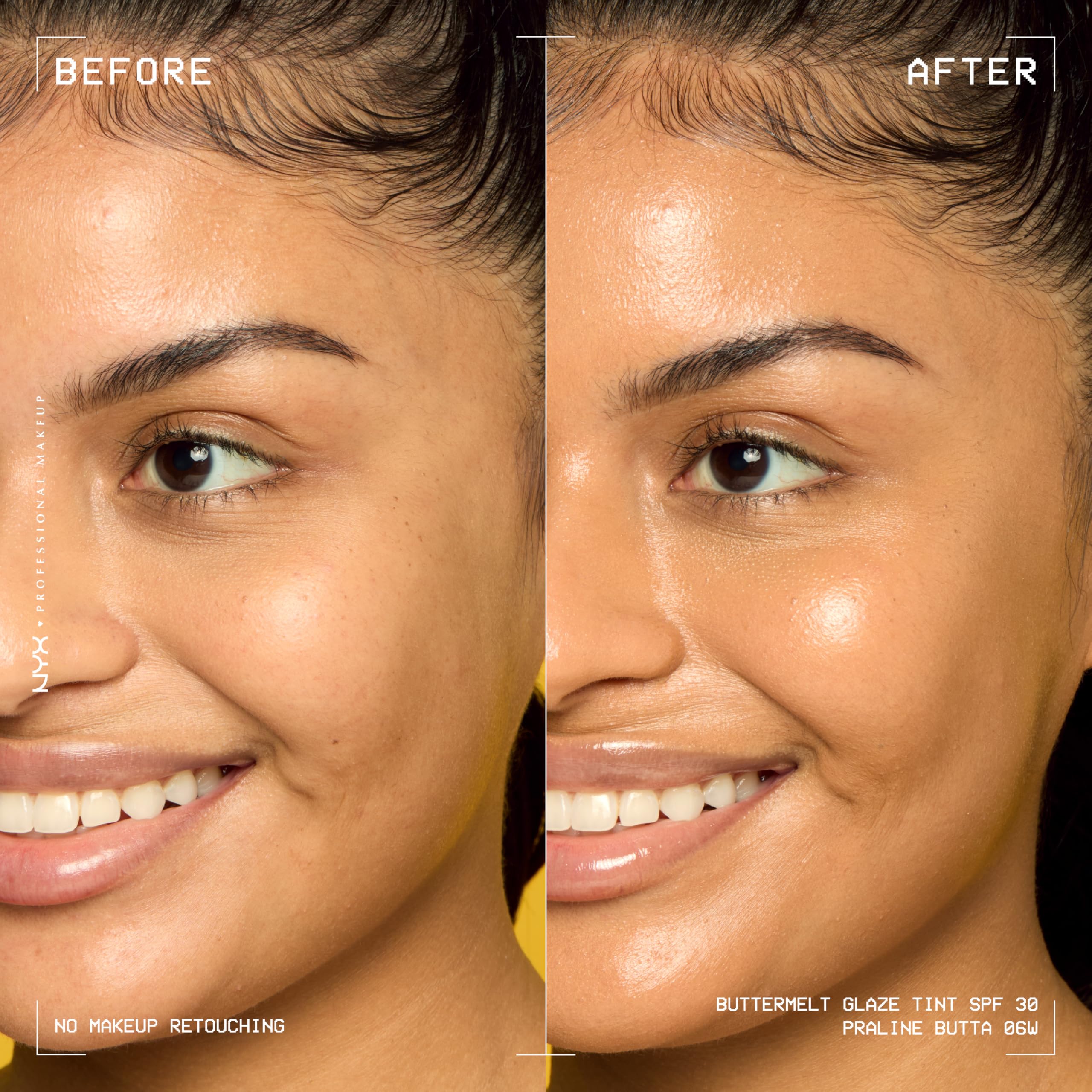NYX PROFESSIONAL MAKEUP Buttermelt Glaze SPF 30 Skin Tint – 12HR Wear (Praline Butta)