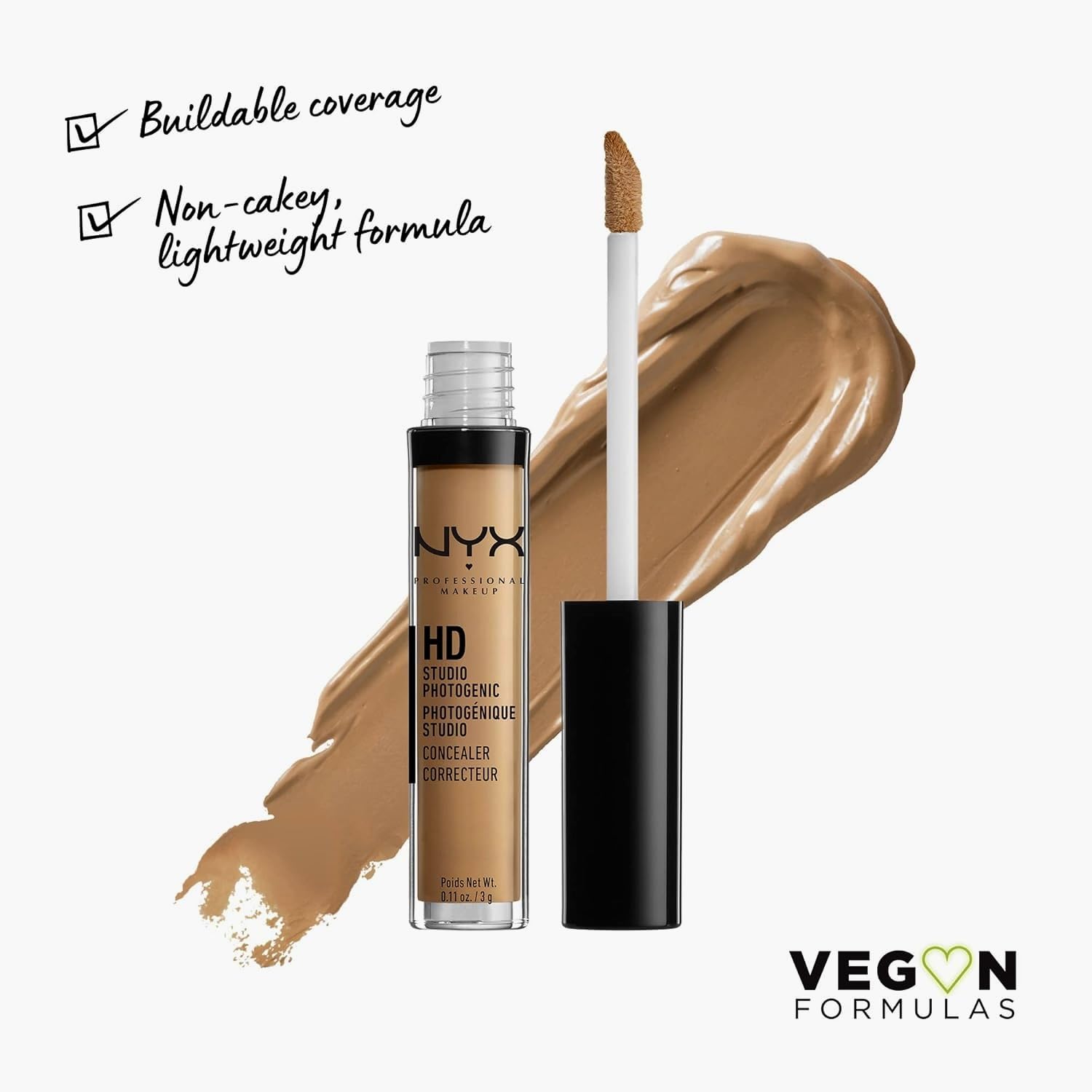NYX HD Photogenic Concealer Wand CW07 Tan | Hydrating, Long-Lasting Coverage