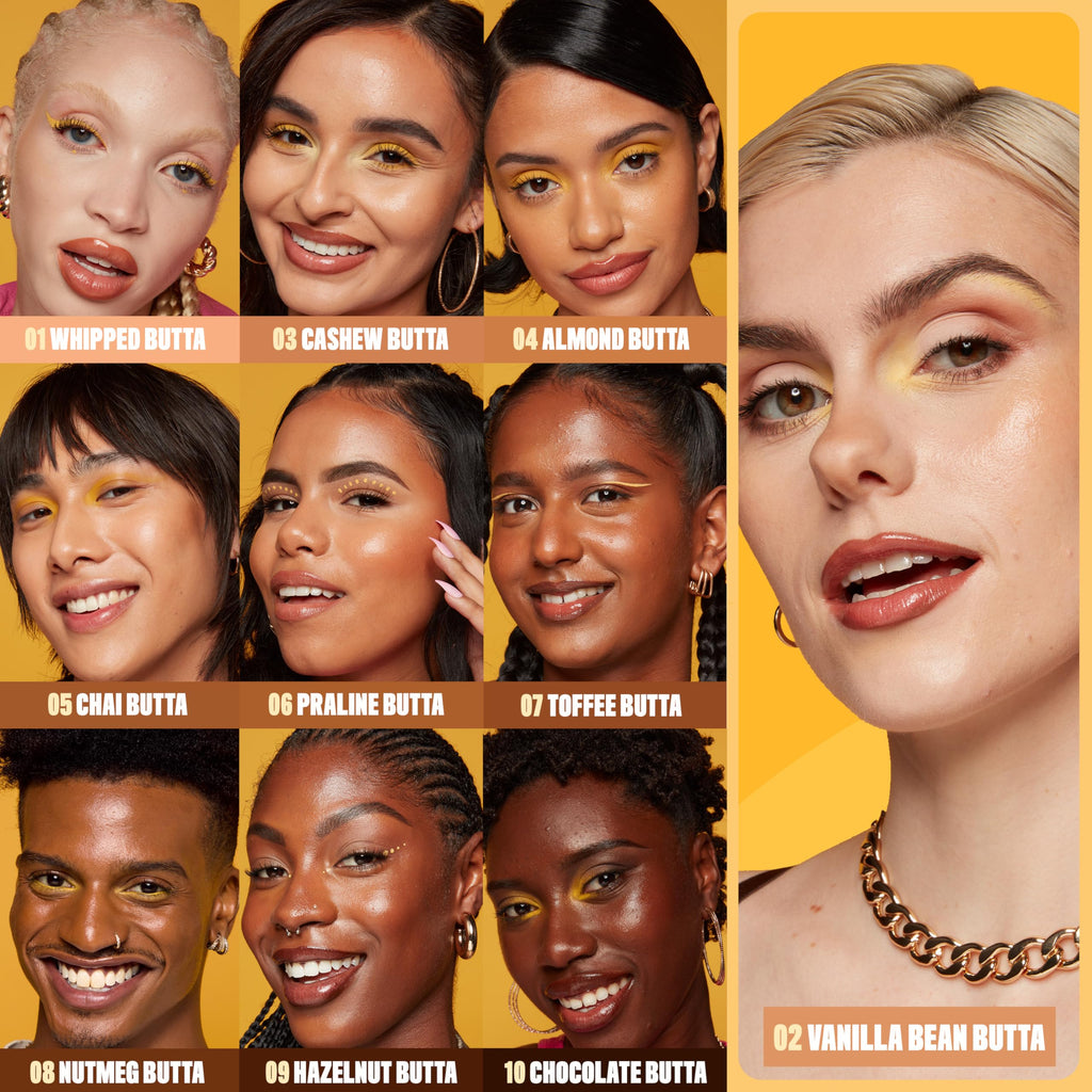 NYX PROFESSIONAL MAKEUP Buttermelt Glaze Soft Glow Skin Tint + SPF 30, 12HR Wear — Vanilla Bean Butta (02)