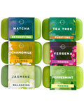 O NATURALS 100% Natural Bar Soap Gift Set – Green Tea Collection with Organic Oils & Essential Oils