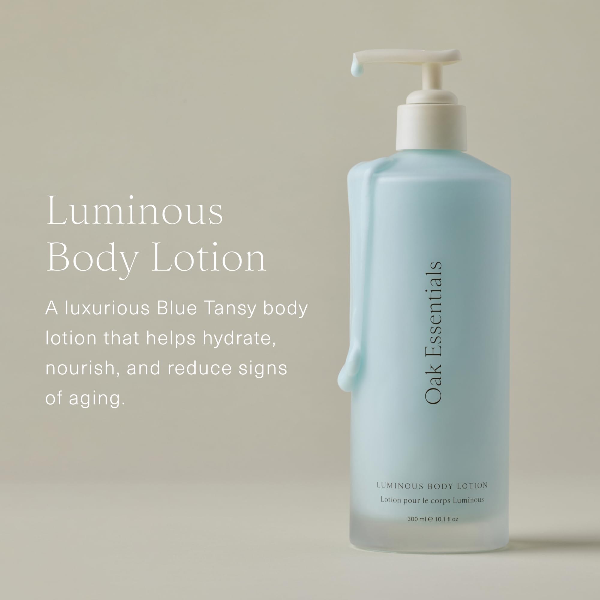 Oak Essentials Luminous Body Lotion | Hydrating Blue Tansy and Rose Oil with Turmeric – Travel Size 1.33 fl oz