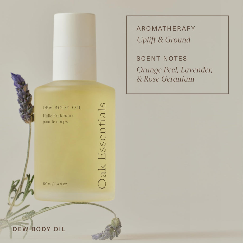 Oak Essentials Dew Body Oil | Fast-Absorbing Hydration with Borage Seed & Cedarwood