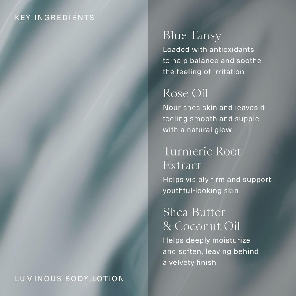 Oak Essentials Luminous Body Lotion | Hydrating Blue Tansy, Rose Oil, Turmeric, Shea Butter & Coconut Oil