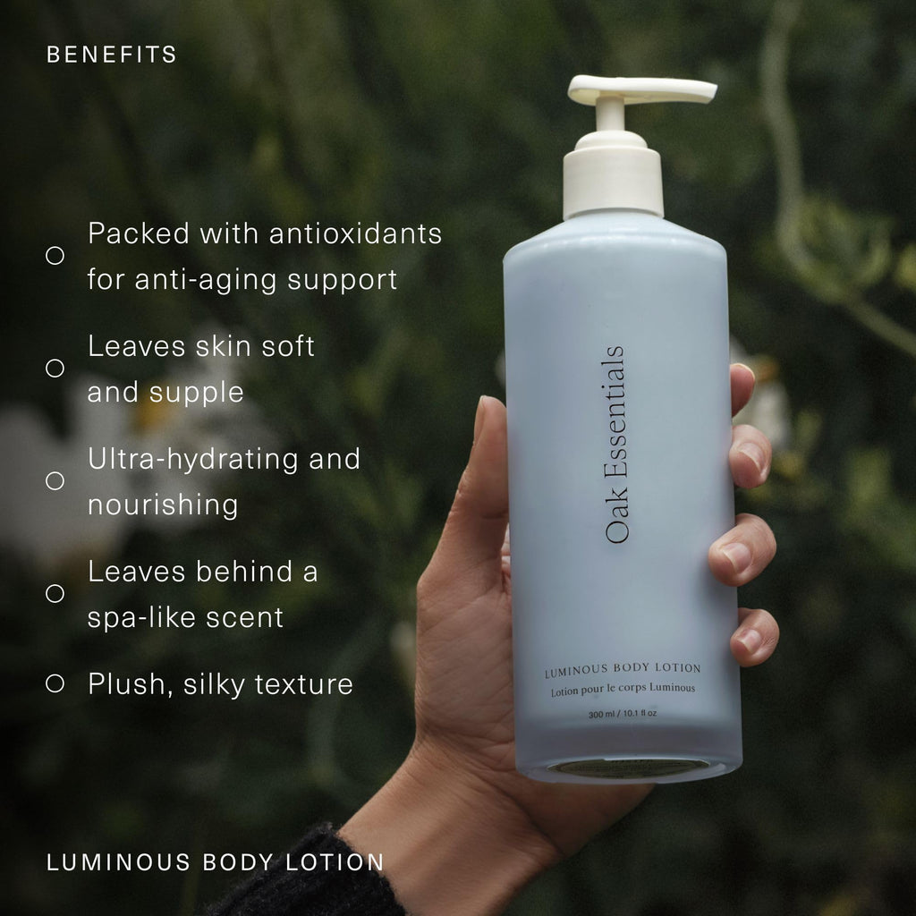 Oak Essentials Luminous Body Lotion | Hydrating Blue Tansy, Rose Oil, Turmeric, Shea Butter & Coconut Oil