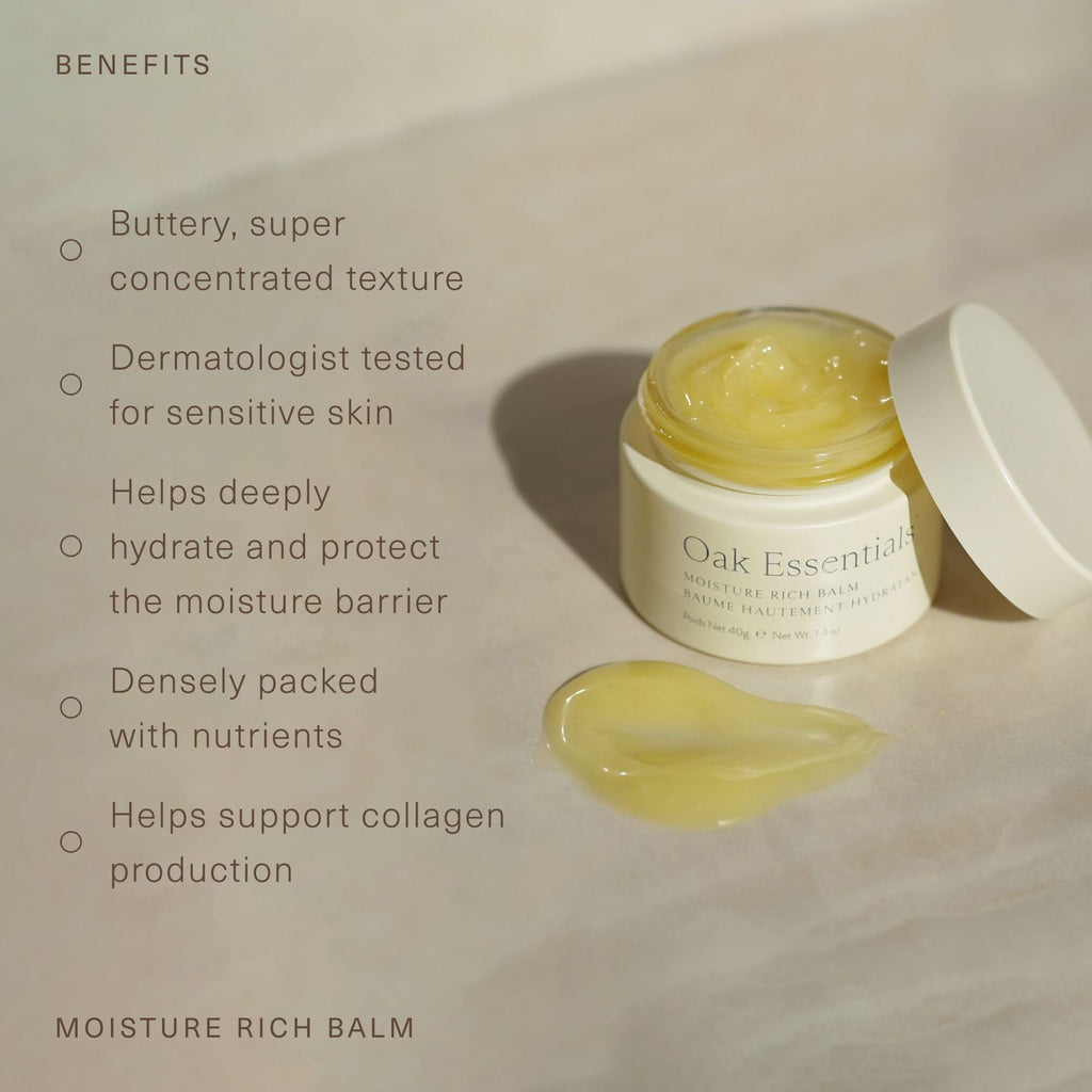Oak Essentials Moisture Rich Balm | Deep Hydration with Sea Buckthorn & Borage Oil