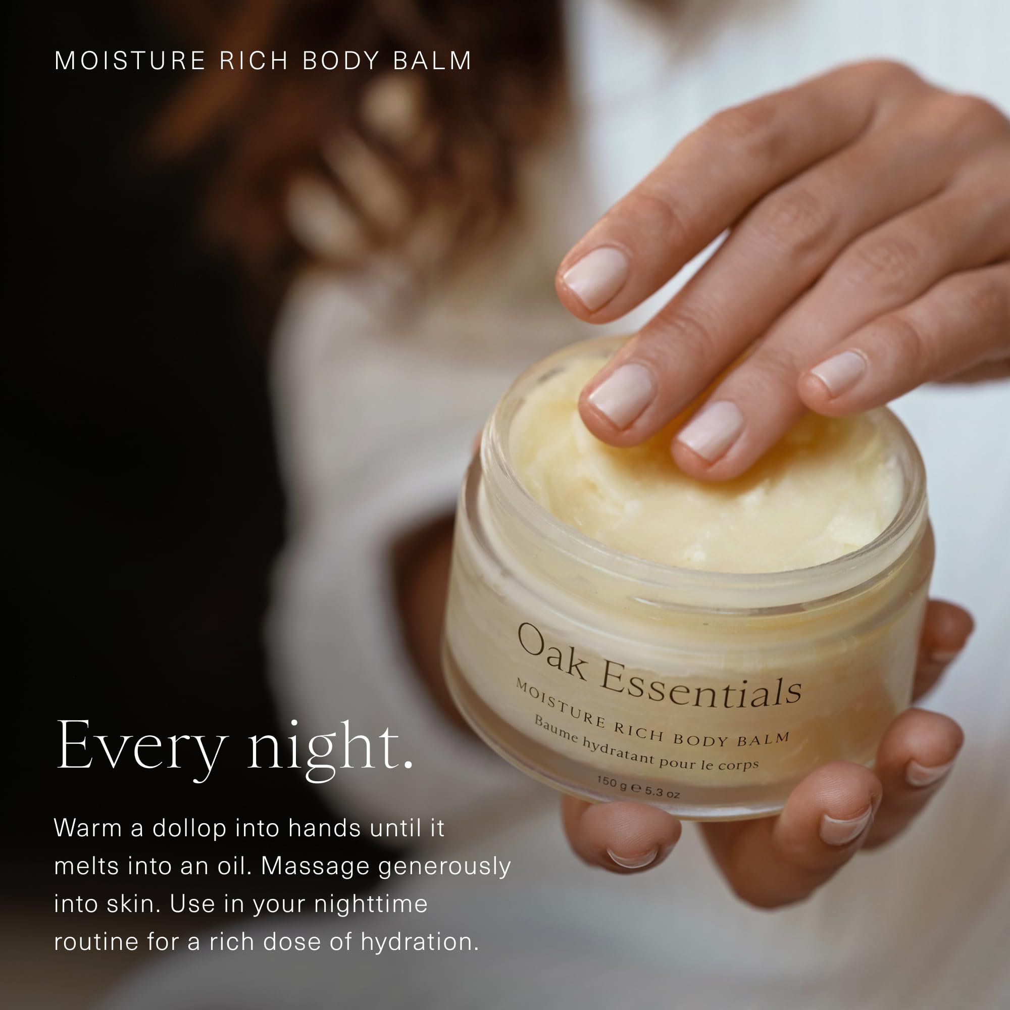 Oak Essentials Moisture Rich Body Balm | Ultra-Hydrating Cream with Sea Buckthorn Oil, Cocoa Butter & Coconut Oil (5.3 oz)