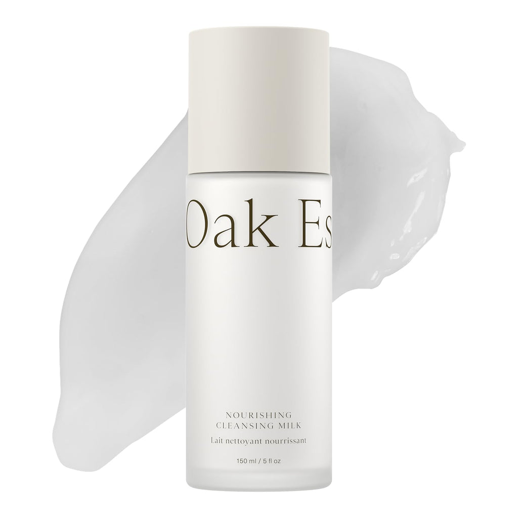 Oak Essentials Nourishing Cleansing Milk – Gentle Makeup Remover with Oat Amino Acids, Rice Bran & Rosemary