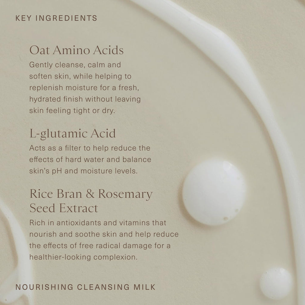 Oak Essentials Nourishing Cleansing Milk – Gentle Makeup Remover with Oat Amino Acids, Rice Bran & Rosemary