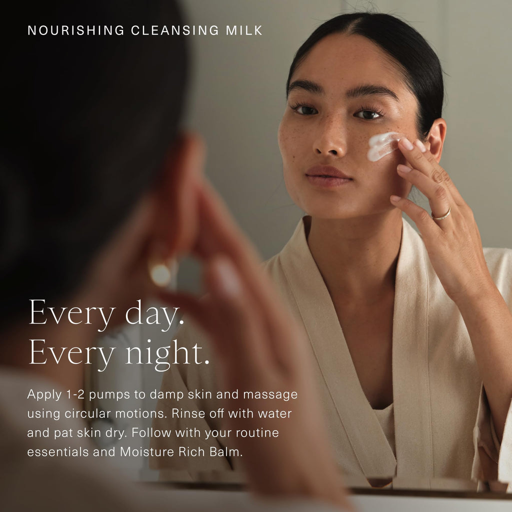 Oak Essentials Nourishing Cleansing Milk – Gentle Makeup Remover with Oat Amino Acids, Rice Bran & Rosemary