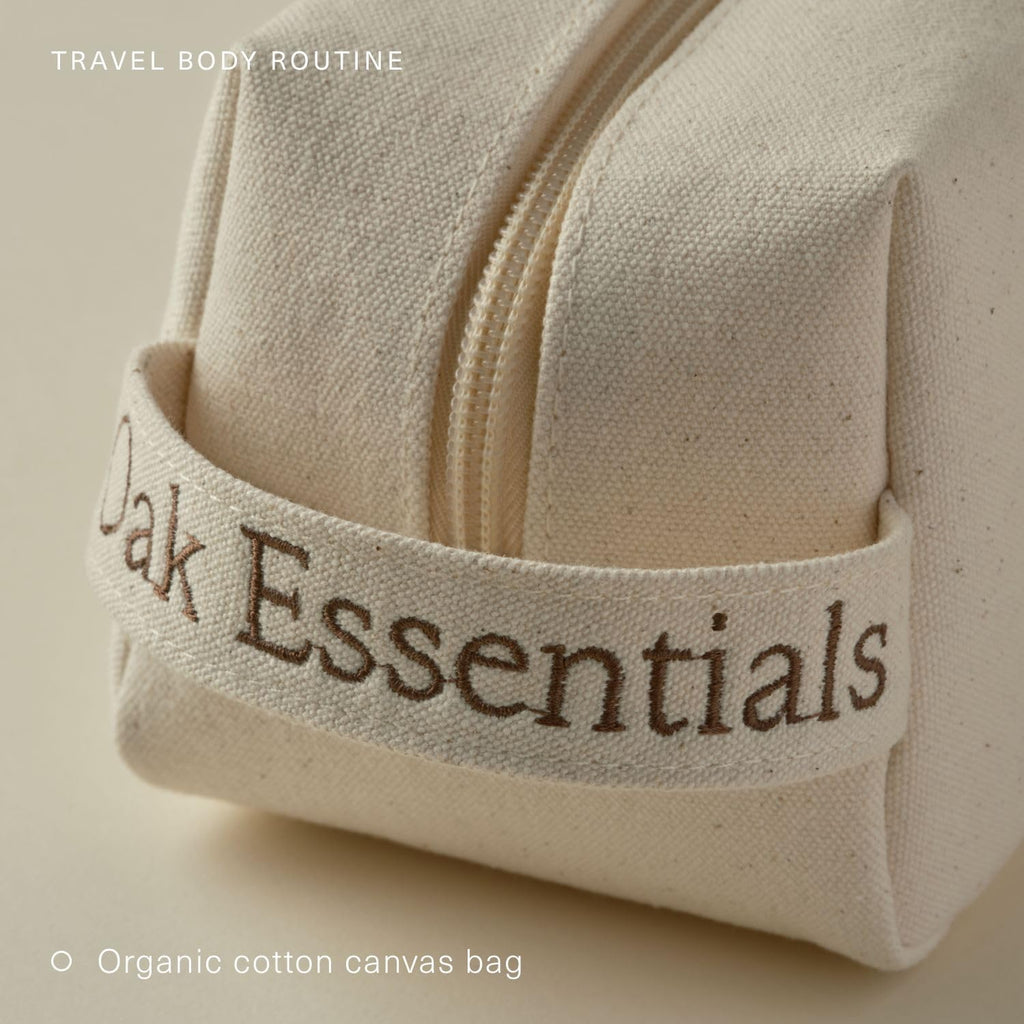 Oak Essentials Travel Body Routine | TSA-Friendly 5-Piece Body Care Set