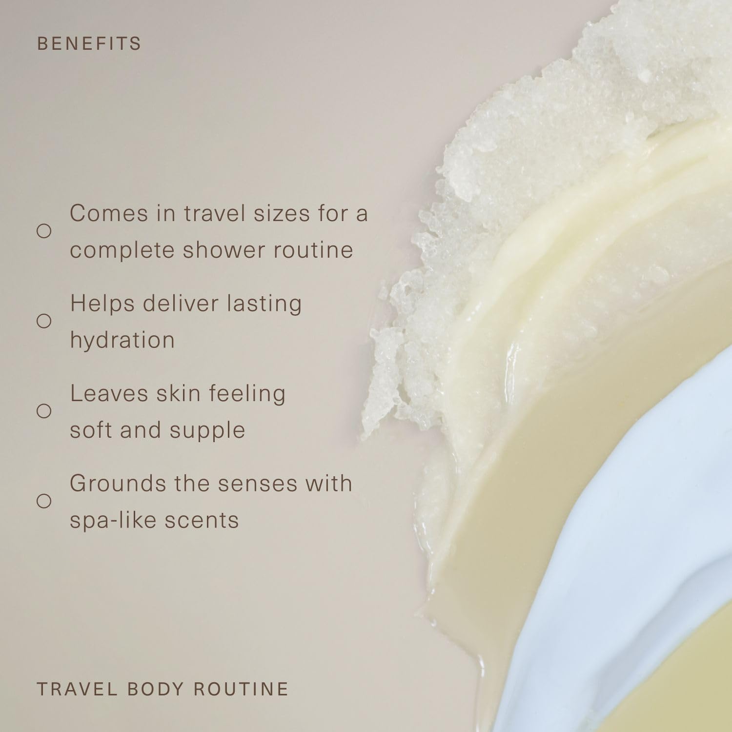 Oak Essentials Travel Body Routine | TSA-Friendly 5-Piece Body Care Set