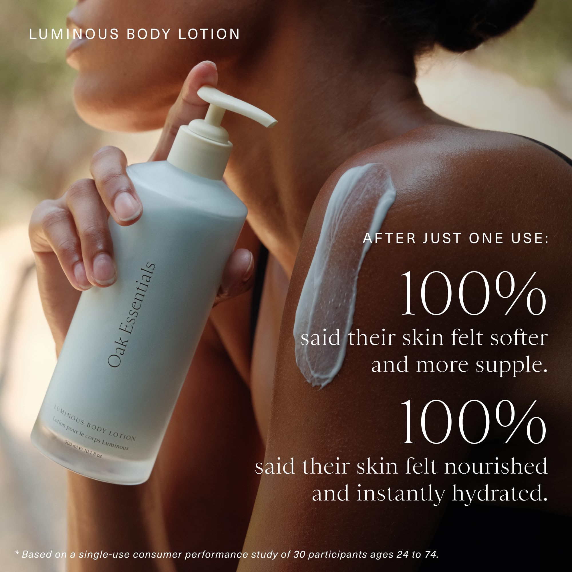 Oak Essentials Luminous Body Lotion | Hydrating Blue Tansy and Rose Oil with Turmeric – Travel Size 1.33 fl oz