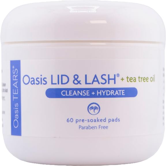 OT7300 Oasis LID & LASH Tea Tree Eye & Lash Wipes – 60 Count | Paraben Free & Rinse Free