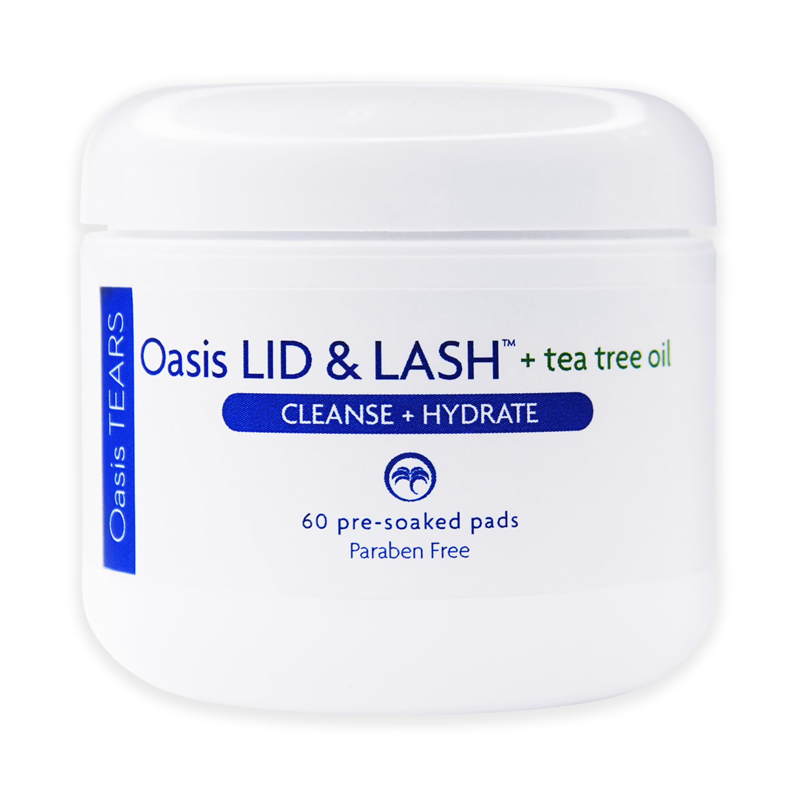 OT7300 Oasis LID & LASH Tea Tree Eye & Lash Wipes – 60 Count | Paraben Free & Rinse Free
