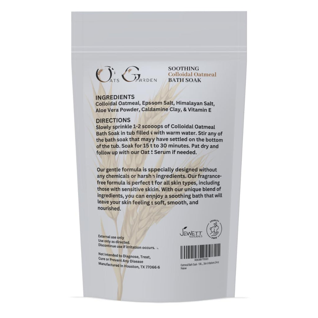Oats Garden Soothing Oatmeal Bath Soak – Fragrance Free, 24 oz